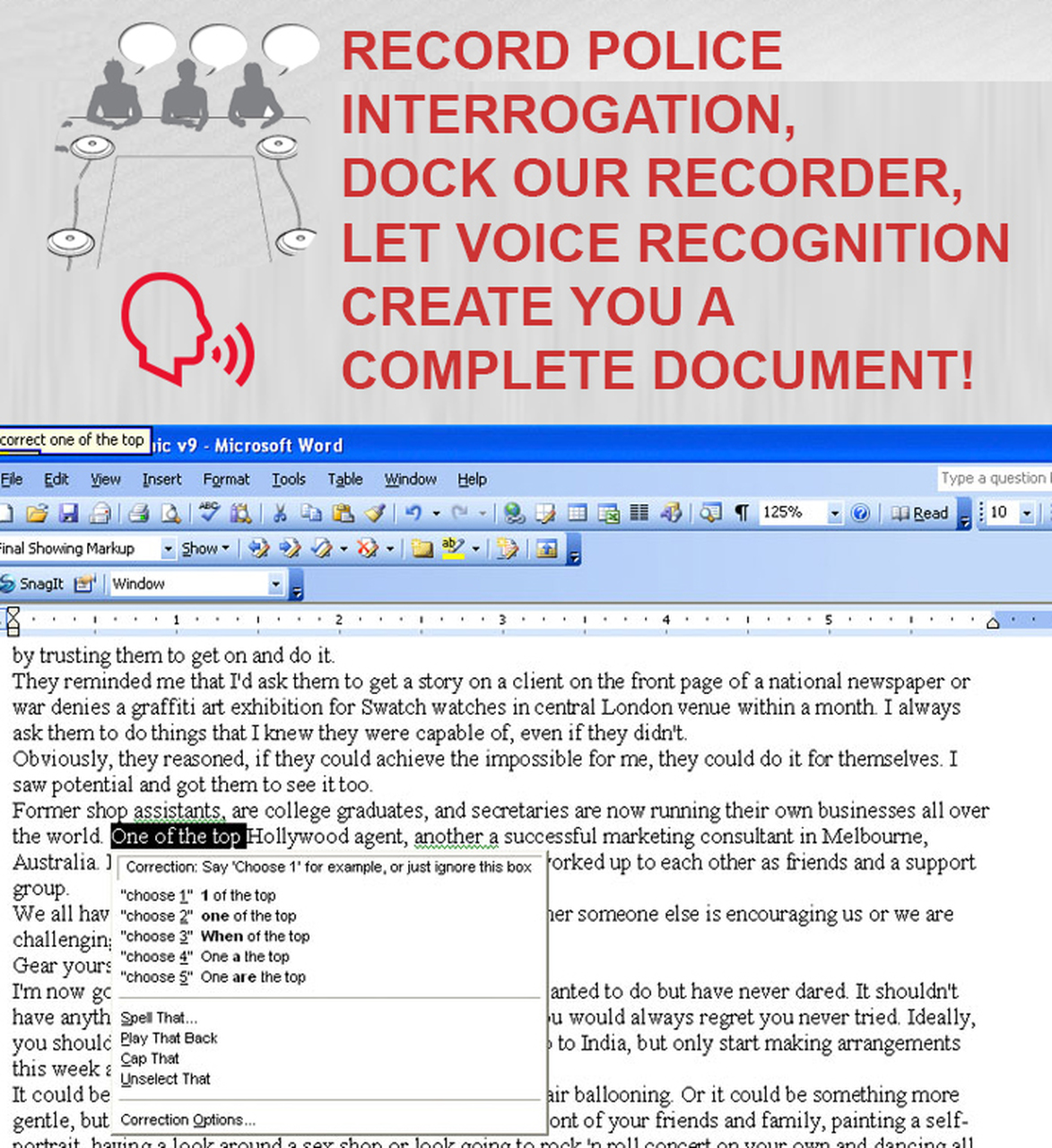 free text to voice software